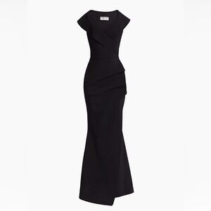 Chiara Boni La Petite Robe Cocoon Collar Trumpet Gown